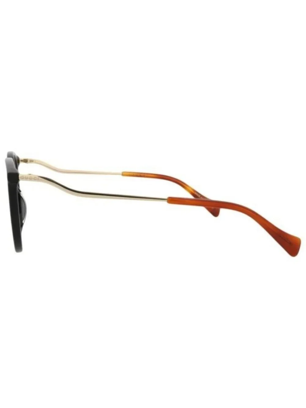 New Gucci Womens Round/Oval Black Gold Transparent Fashion Designer Eyeglasses
